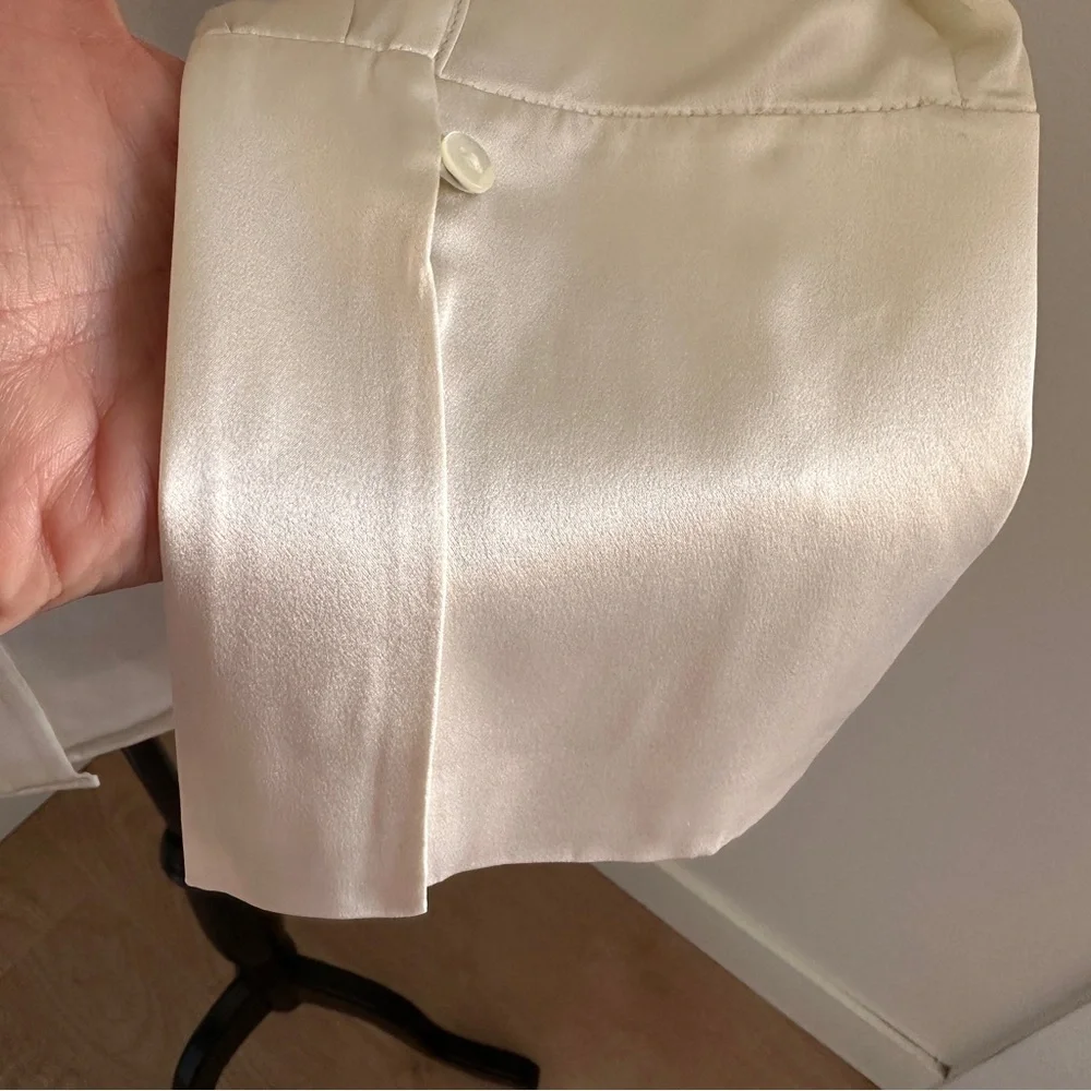 New With Tags 100% Silk Blouse/Shirt sz L - Champagne - Picture 7 of 15